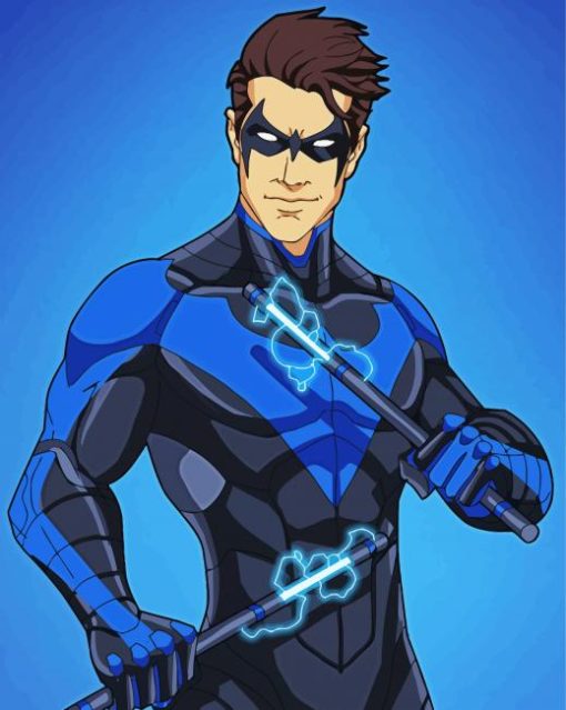 Dick Grayson Illustration paint by numbers
