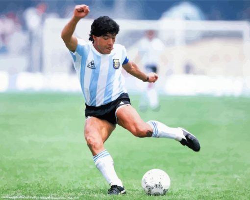Diego Maradona Football Player paint by number