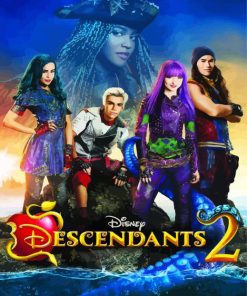 Disney Descendants Movie Poster paint by number