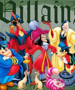Disney villains Poster paint by number