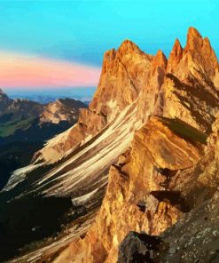 Dolomites Mountain paint by number