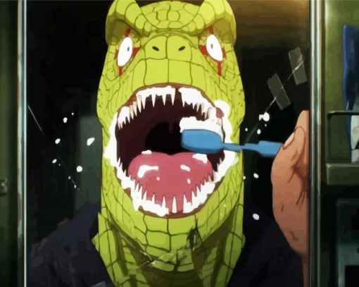 Dorohedoro Brushing His Teeth paint by numbers