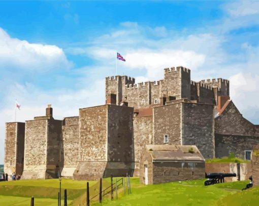 Dover Castle England paint by number