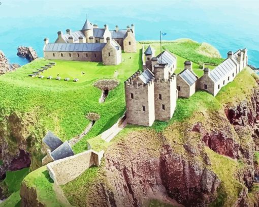 Dunnottar Castle paint by number