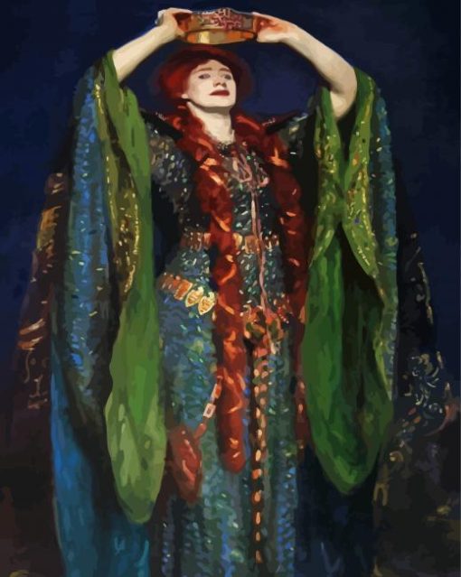 Ellen Terry As Lady Macbeth By Sargent paint by numbers