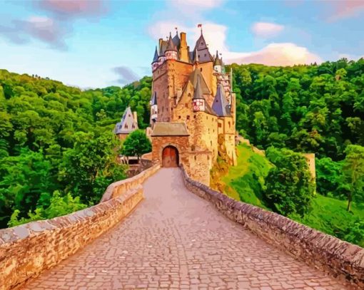Eltz Castle Germany paint by numbers