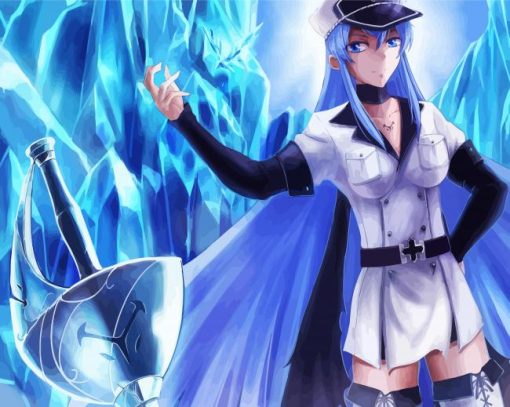 Esdeath Anime Girl paint by numbers