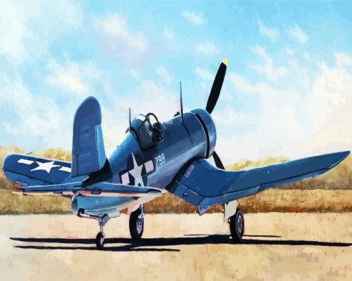 F4u Aircraft paint by numbers