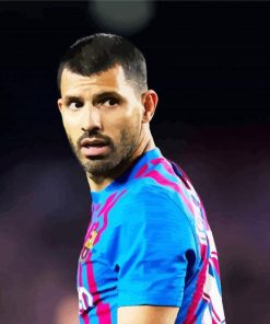 FC Barcelona Player Sergio Aguero paint by numbers