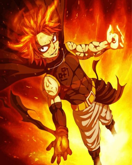 Fairy Tail Natsu Dragneel paint by numbers