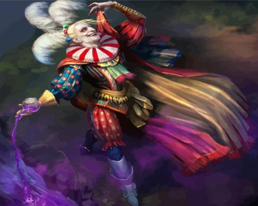 Fantasy Jester Art paint by number