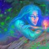 Fantasy Mystical Girl paint by number