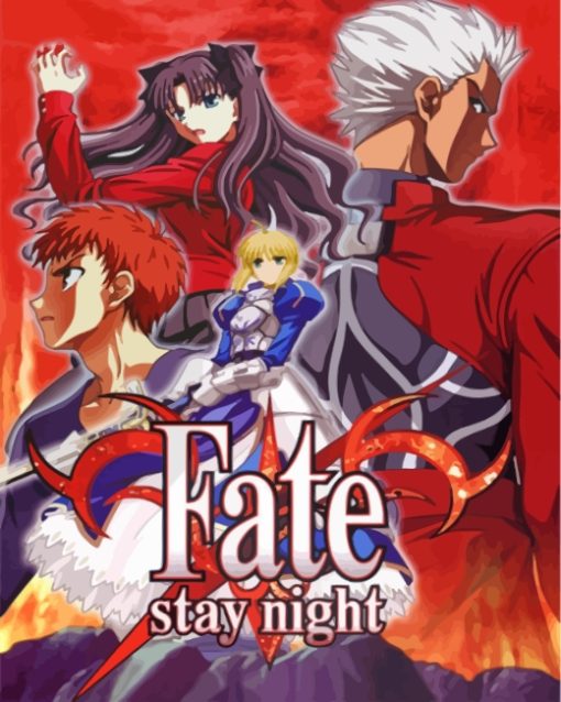 Fate Stay Night Video Game paint by numbers