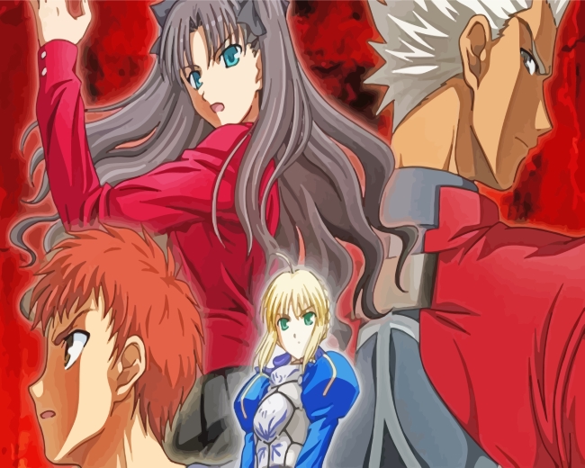 fate stay night - Paint by numbers - PBN Canvas