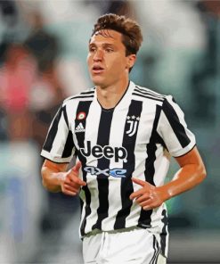 Federico Chiesa Soccer Player paint by number
