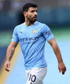 Football Player Sergio Aguero paint by numbers