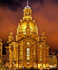 Frauenkirche Dresden Church paint by numbers