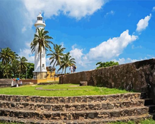 Galle Dutch Fort Sri Lanka paint by number