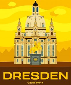 Germany Dresden Poster paint by number