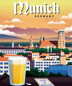 Germany Munich Poster paint by number