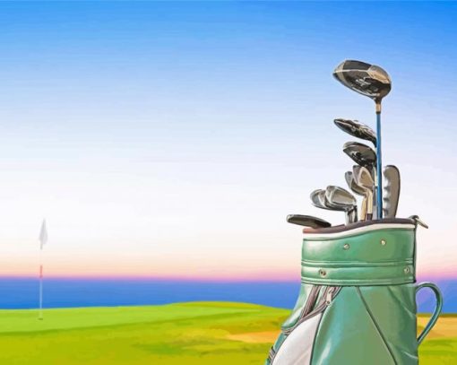 Golf Equipment And Bag paint by number