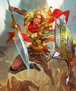 Greece Achilles Warrior Hero paint by number