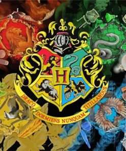Harry Potter Hogwarts Houses paint by numbers