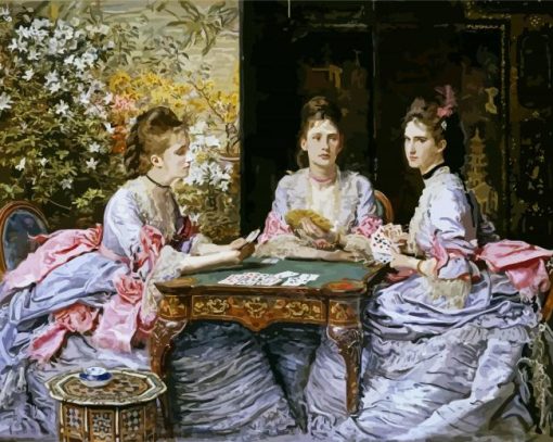 Hearts Are Trumps John Everett Millais paint by numbers