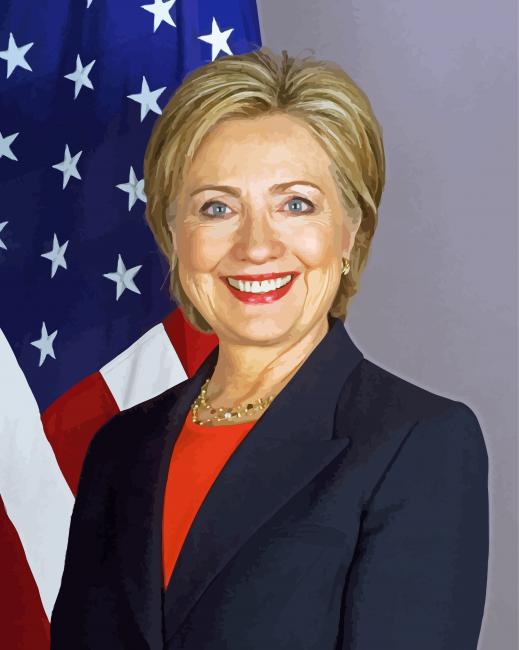 Hillary Clinton paint by number