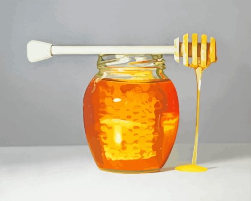 Honey Jar Still Life paint by number