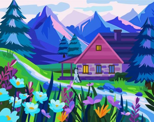 Home In The Mountains paint by numbers