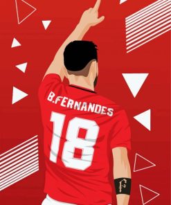 Illustration Bruno Fernandes paint by numbers