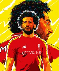 Illustration Mohamed Salah paint by numbers