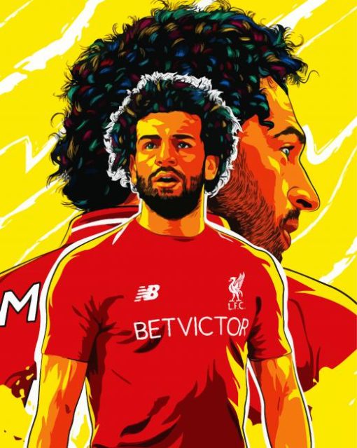 Illustration Mohamed Salah paint by numbers