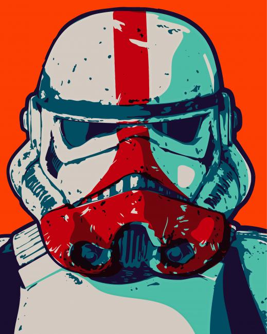 Star Wars Stormtrooper Paint By Numbers - PBN Canvas