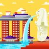 Illustration Merlion paint by number