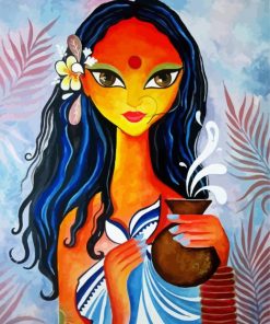 Indian Tribal Girl paint by numbers