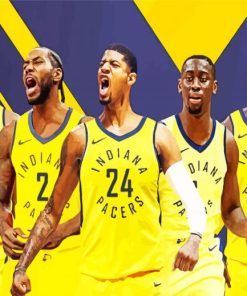Indiana Pacers Basketball Players paint by number