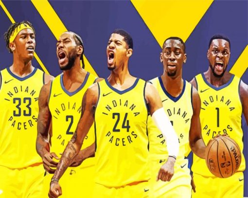 Indiana Pacers Basketball Players paint by number