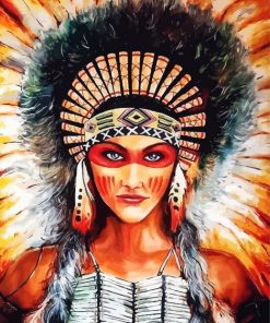 Indigenous Girl Art paint by numbers