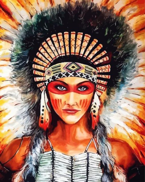 Indigenous Girl Art paint by numbers