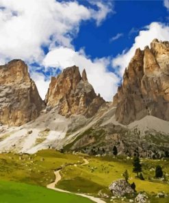 Italy Dolomites Mountains paint by number