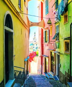 Italy Sanremo Old Town paint by numbers