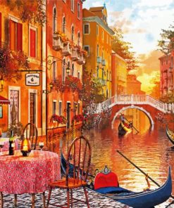 Italy Venice Canal paint by number