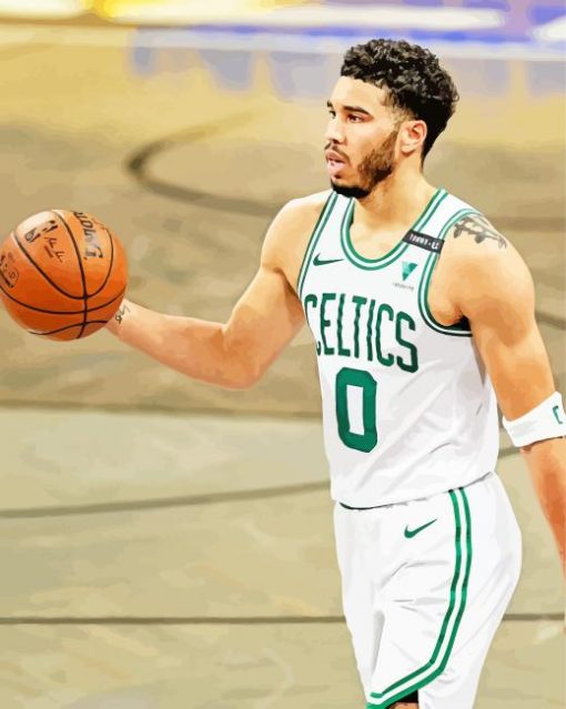 Jayson Tatum Player paint by numbers