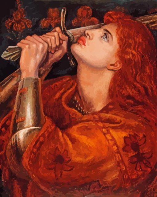 Joan Of Arc By Rossetti paint by numbers