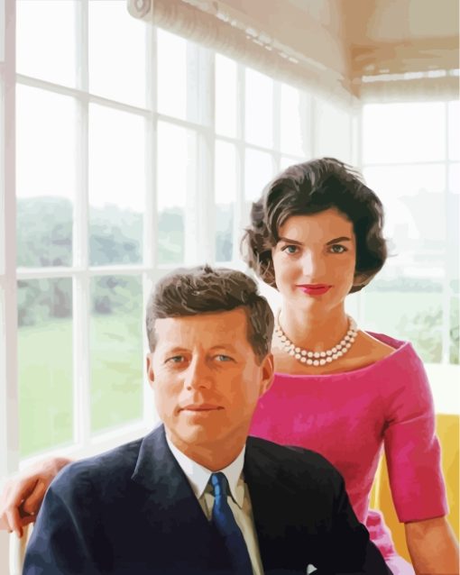 John Kennedy And His Wife paint by number