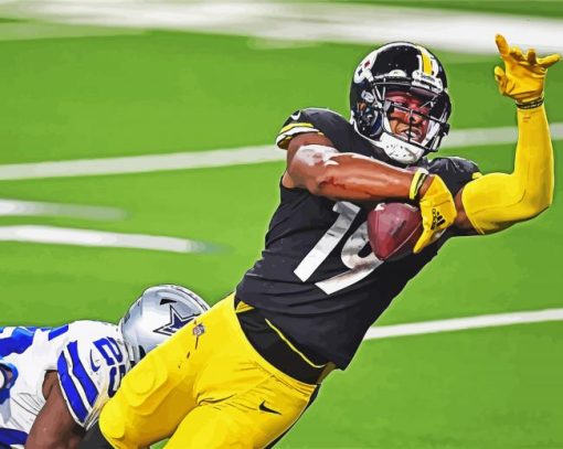 Juju Smith Schuster Pittsburgh Steelers paint by number
