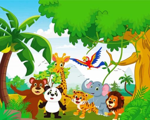 Jungle Safari paint by numbers