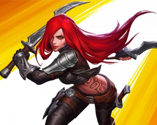 Katarina League Of Legends paint by numbers